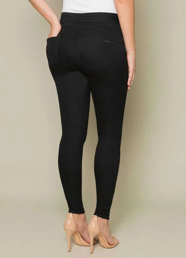 Lunender - Calça Jegging Cintura Média Preto 2