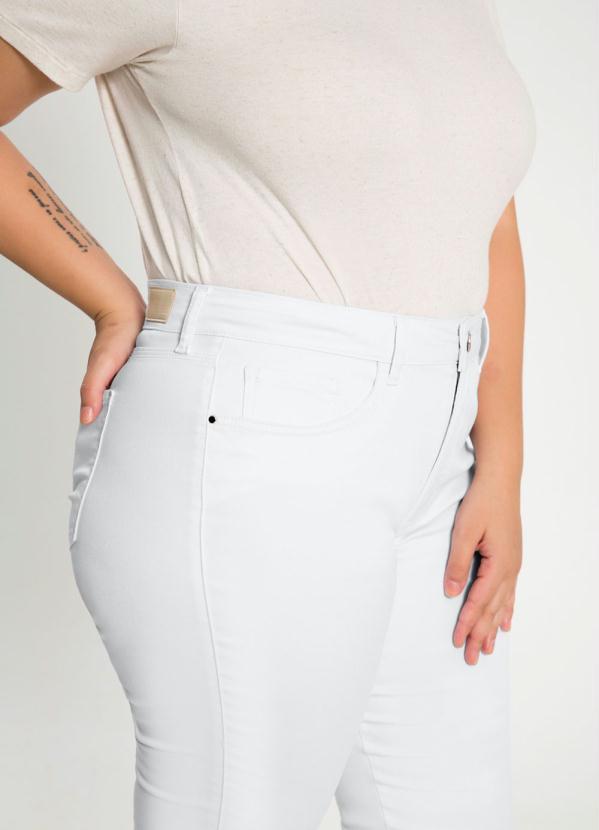 Lunender - Calça Sarja com Elastano Branco 7