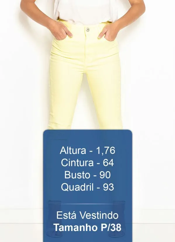 Colcci - Calça Skinny de Sarja Amarela 5