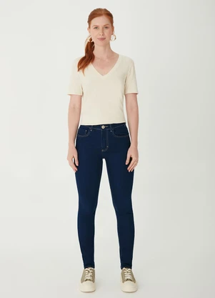 Malwee - Calça Skinny Jeans Feminina Azul Escuro - MALWEE