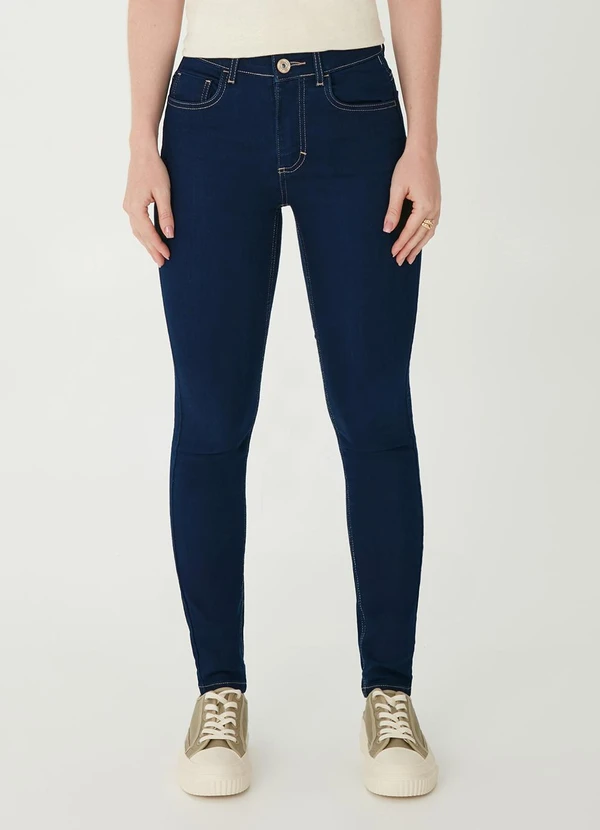 Calça Skinny Jeans Feminina Azul Escuro Malwee