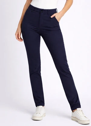 Rovitex - Calça Social Feminina em Bengaline Azul - ROVITEX