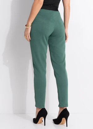 Quintess - Calça Verde em Malha Suede - QUINTESS