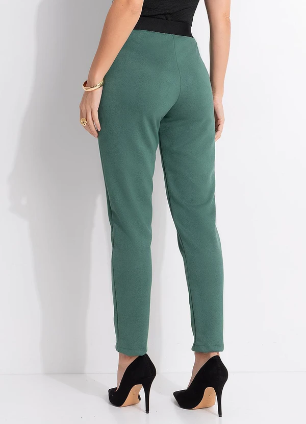 Quintess - Calça Verde em Malha Suede 2