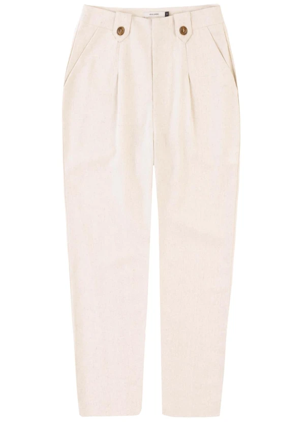 Malwee - Calça Alfaiaria em Viscolinho Off White 3