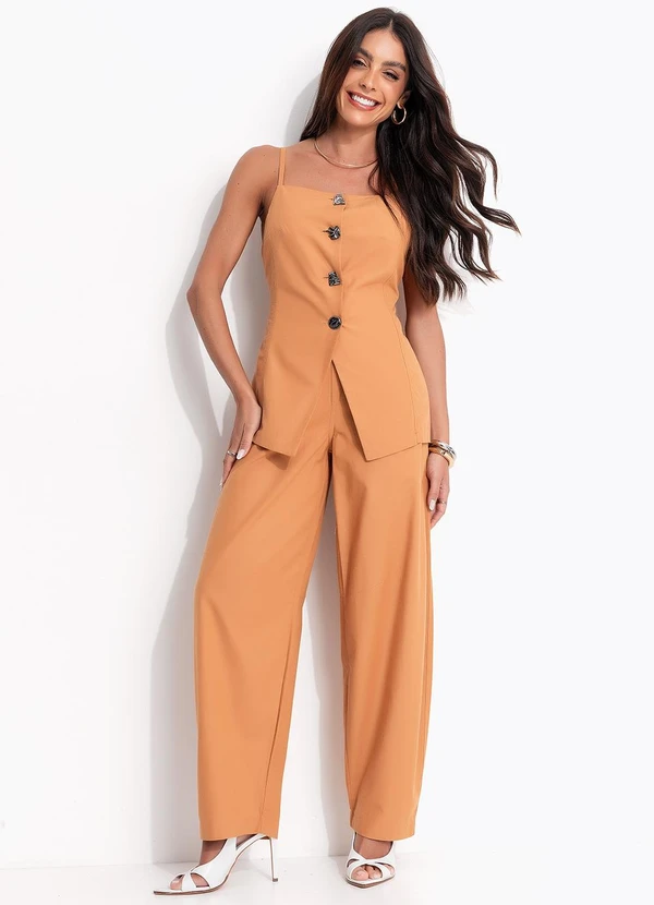 Colcci - Calça Alfaiataria Barril Bege 3