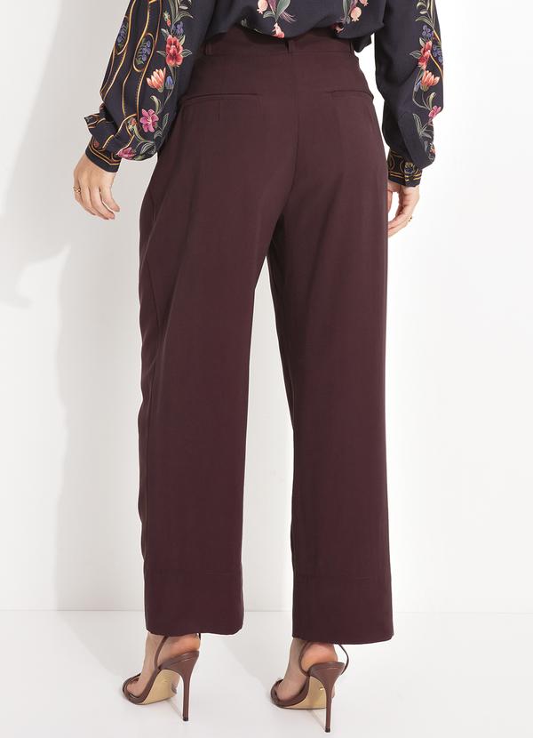 Farm - Calça Alfaiataria Botões Marrom 2