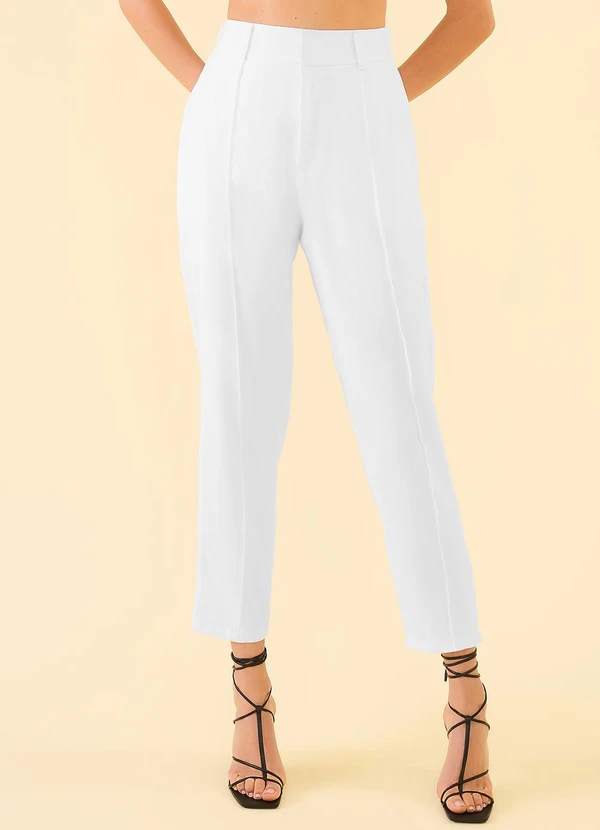 Angel - Calça Alfaiataria Clássica Branco