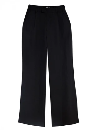 Enfim - Calça Alfaiataria com Pregas Preto - ENFIM