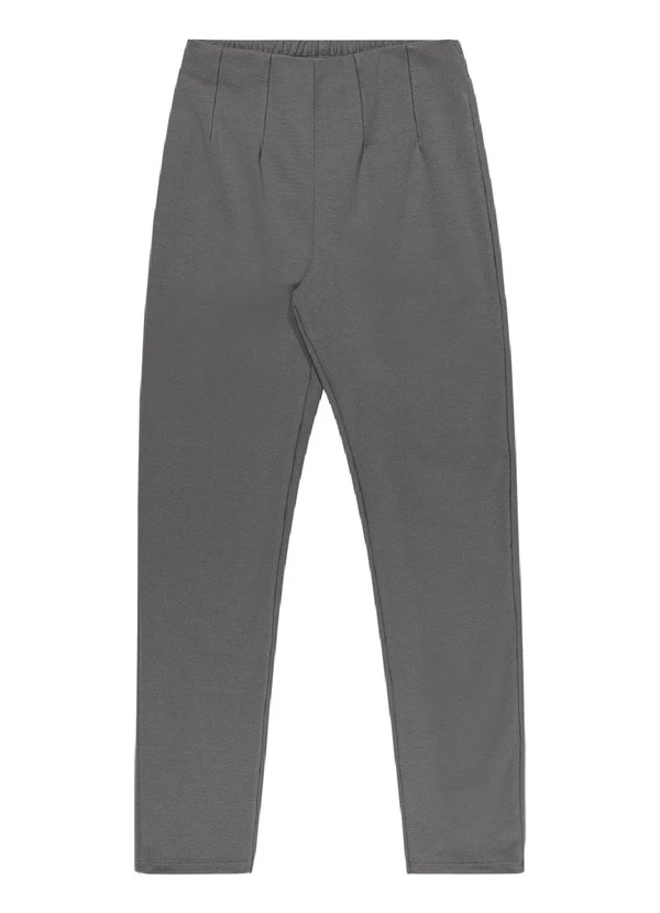 Outlet - Calça Alfaiataria Justa Feminino Cinza