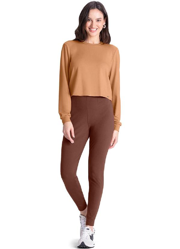 Rezzato - Calça Alfaiataria Justa Feminino Marrom 2