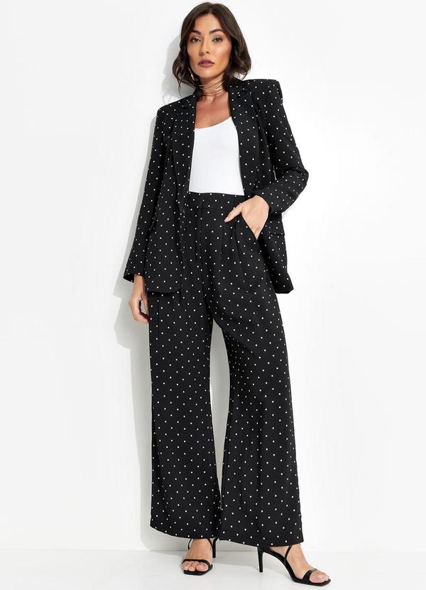 Farm - Calça Alfaiataria Poá Preto 11