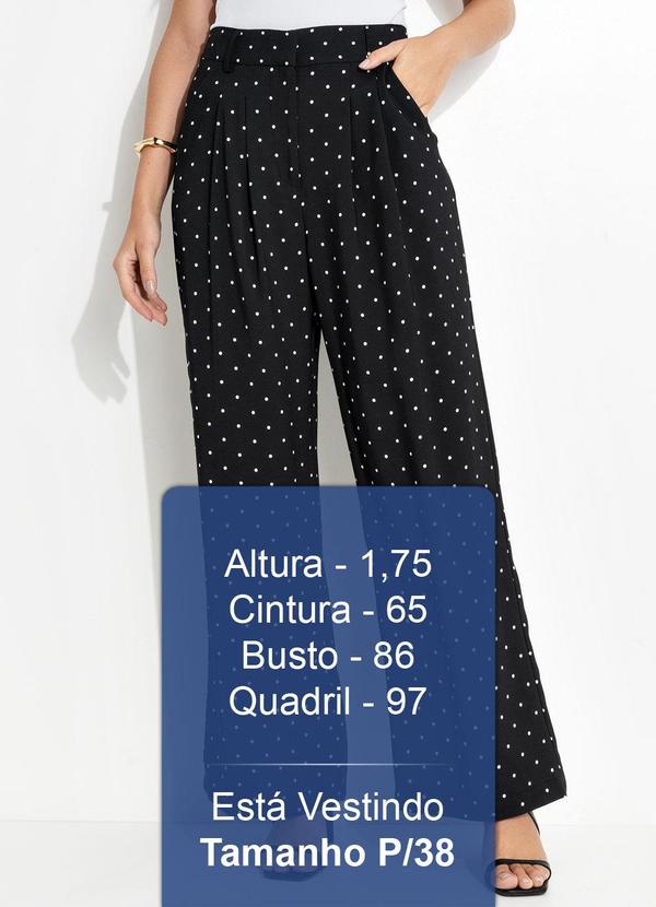 Farm - Calça Alfaiataria Poá Preto 6