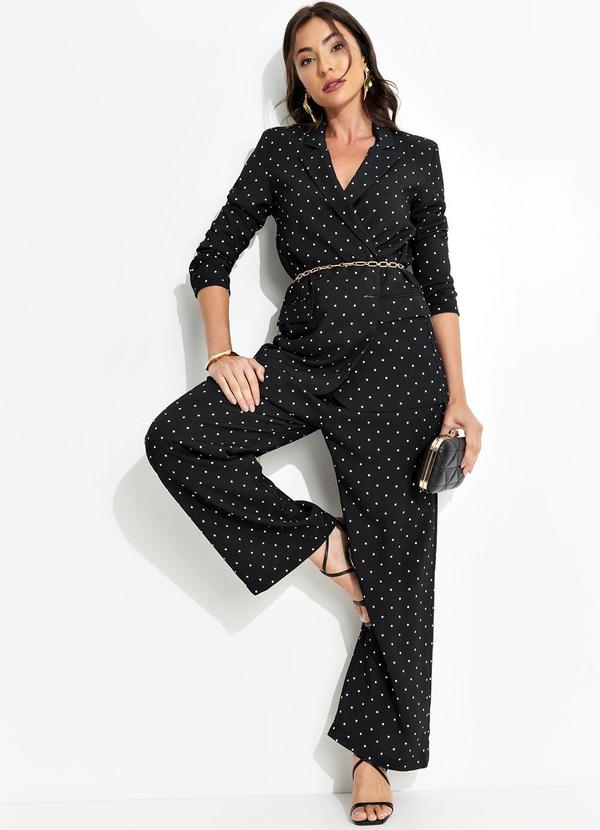 Farm - Calça Alfaiataria Poá Preto 8