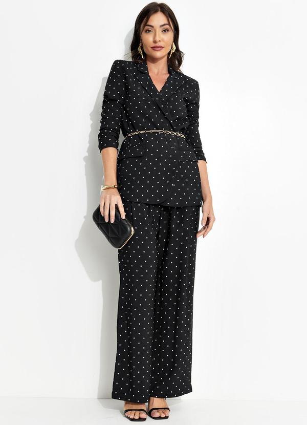 Farm - Calça Alfaiataria Poá Preto 9