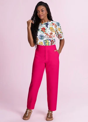 Angel - Calça Alfaiataria Rosa - ANGEL