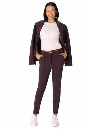 Malwee - Calça Alfaiataria Slim Marrom - MALWEE