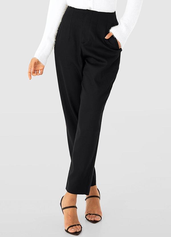 Enfim - Calça Alfaiataria Texturizada Preto