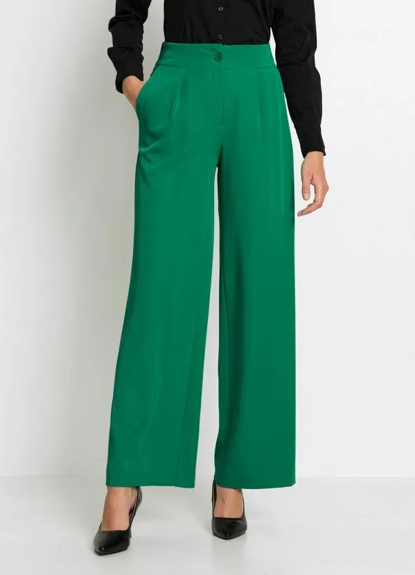 bonprix - Calça Alfaiataria Verde