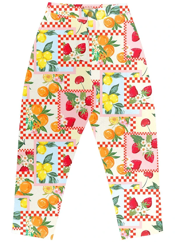 Angel - Calca Alfaiataria Viscose Estamp. Preto