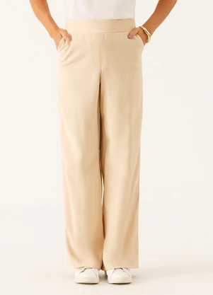 Principessa - Calça Alfaiataria Wide Leg Vitoriana Aveia - PRINCIPESSA