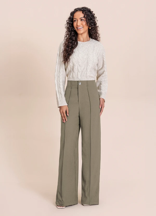 Angel - Calça Alfaiataria Wide Verde