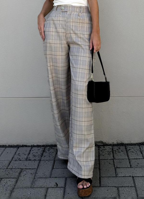 In Love - Calça Aline Xadrez Amarelo