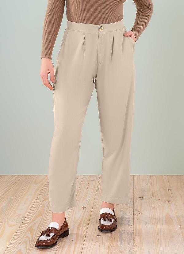 Angel - Calça Baggy Viscose Bege