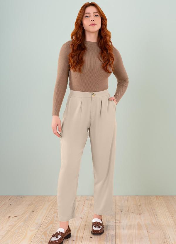 Angel - Calça Baggy Viscose Bege 3