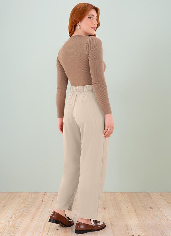 Angel - Calça Baggy Viscose Bege 4