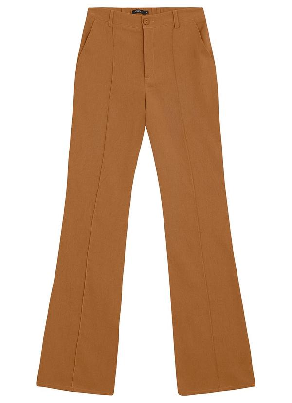 Enfim - Calça Bootcut em Crepe Marrom 3