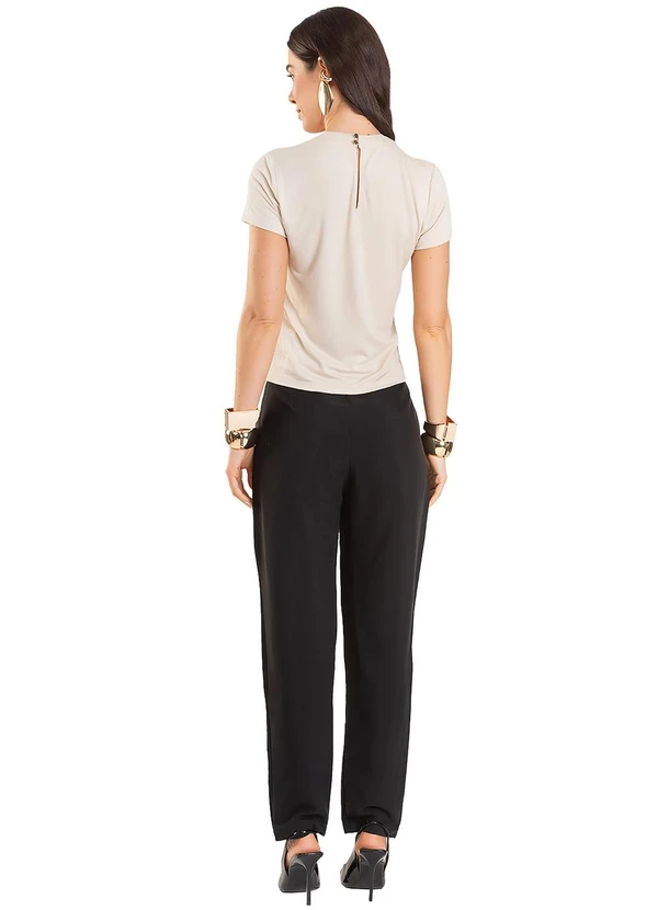 Dianna - Calça Cenoura Feminina com Cinto Preto 4