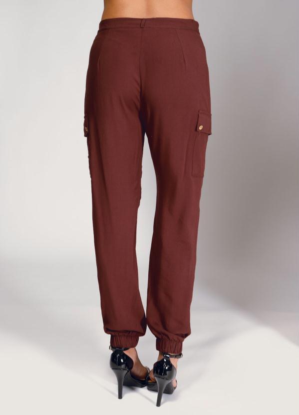Quintess - Calça com Bolsos Laterais Marrom 2