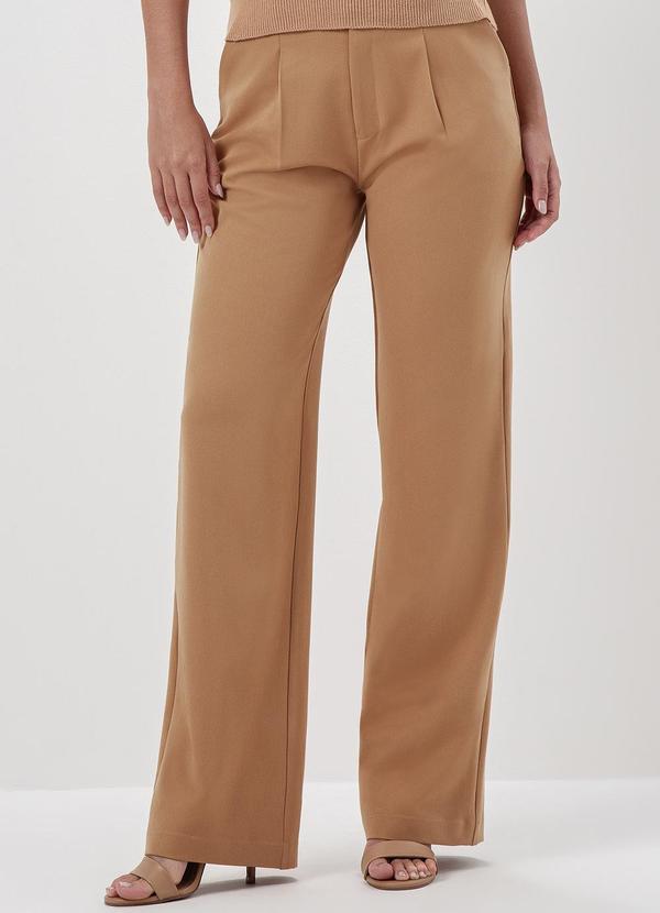Principessa - Calça de Alfaiataria em Viscose Camel Thalia 1