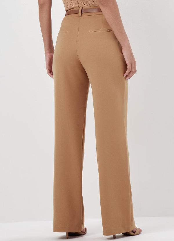 Principessa - Calça de Alfaiataria em Viscose Camel Thalia 2