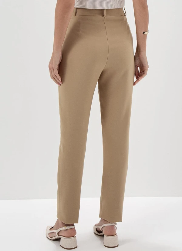 Principessa - Calça de Alfaiataria Reta Slim Camel Giovana 4