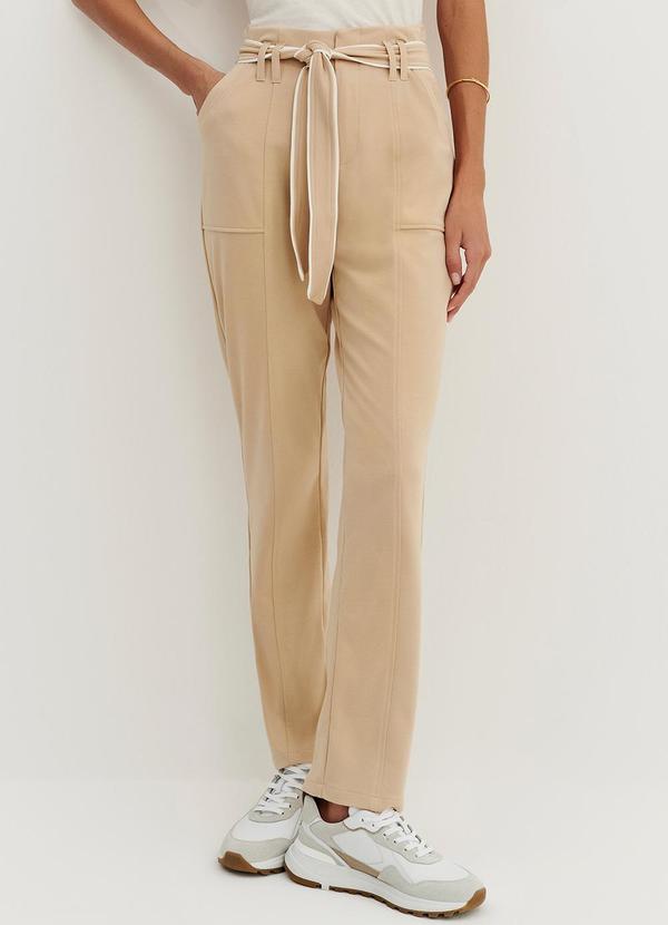 Principessa - Calça de Malha Clochard Fendi Karol Bege