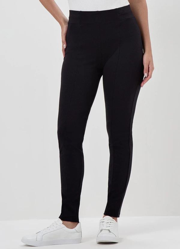 Principessa - Calça de Malha Montaria Preta Lunara