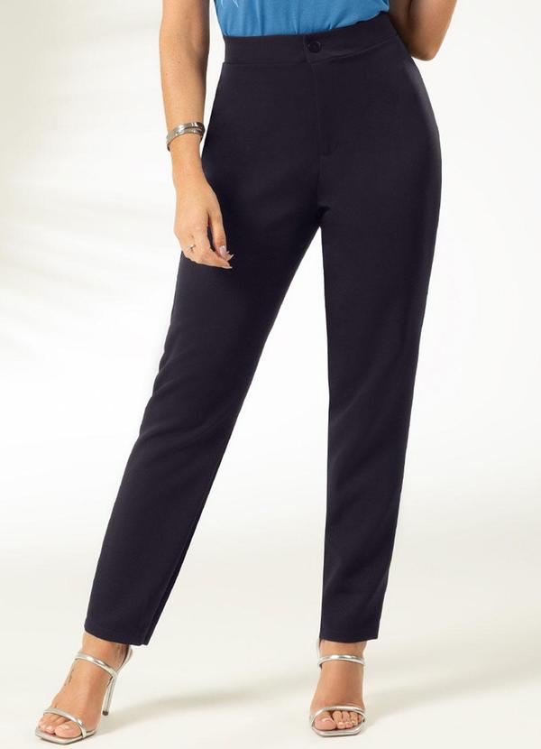 Cativa - Calça em Alfaiataria Cintura Alta Preto