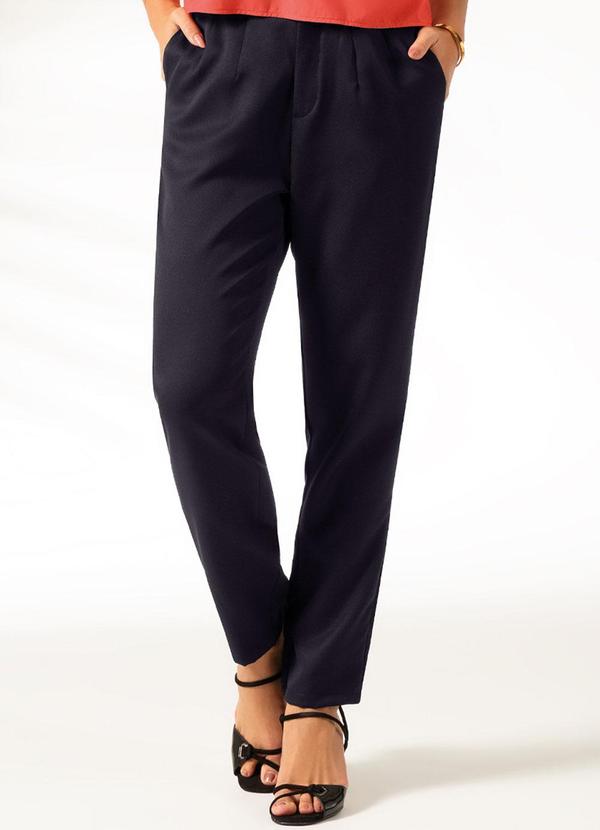 Cativa - Calça em Alfaiataria Cintura Alta Preto