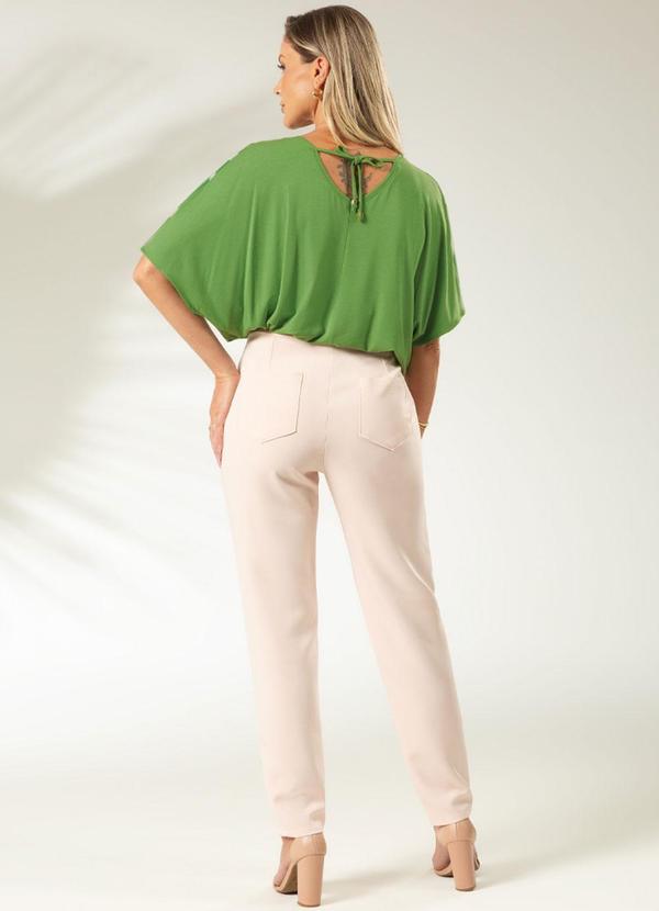 Cativa - Calça em Alfaiataria Cintura Alta Rosa 4