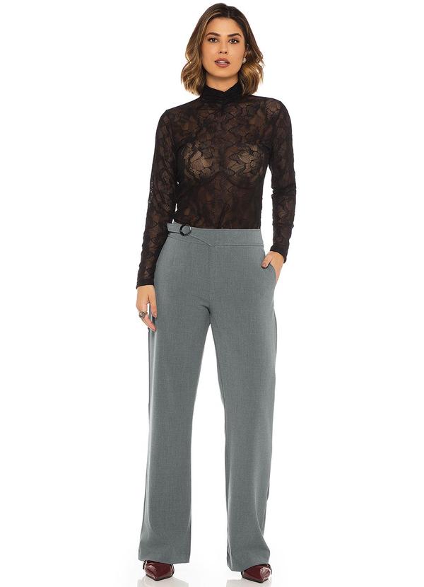 Rafree - Calça  Fem Alfaiataria Cinza 3