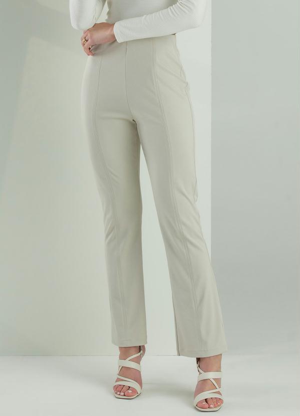 Gris - Calça Feminina Adulta em Tecido Sarja Cinza 2