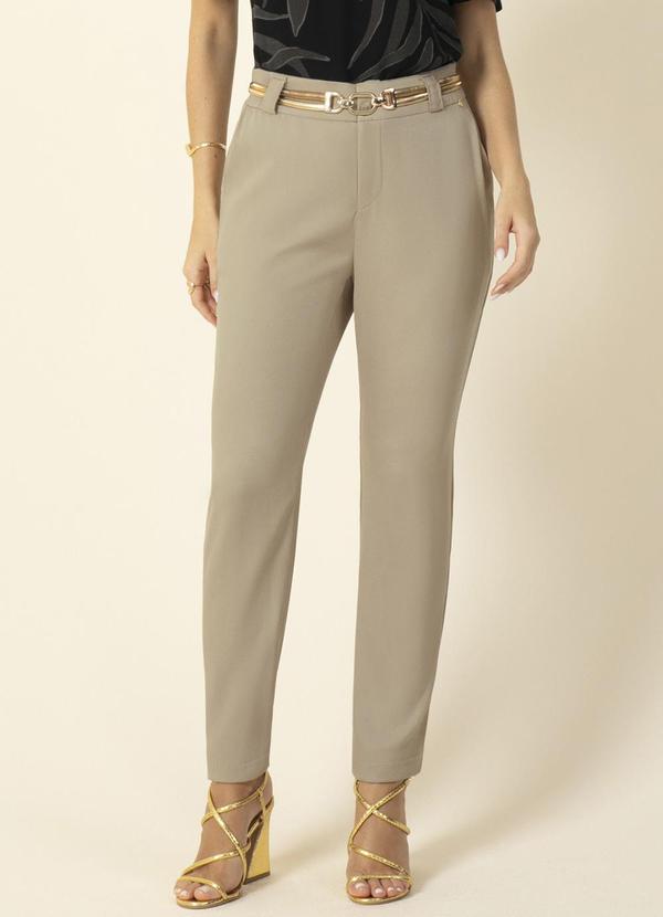 Gris - Calça Feminina Clássica Elegante Cinza