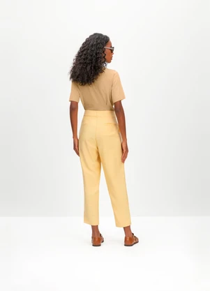 Essendi - Calça Feminina em Alfaiataria Amarelo - ESSENDI