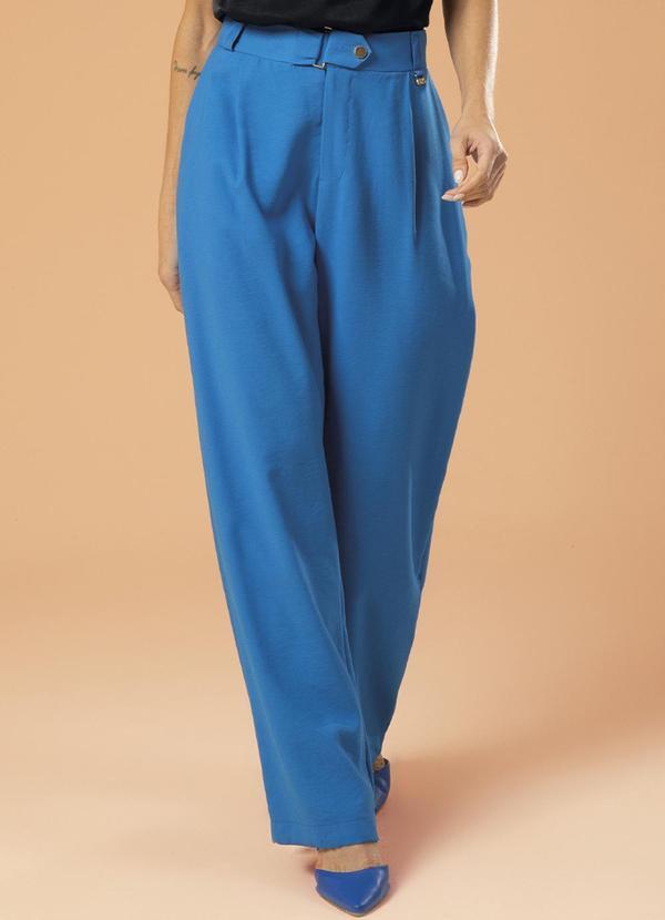 Gris - Calça Feminina em Alfaiataria Elegante Azul