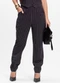 Rovitex - Calça Feminina em Alfaiataria Risca de Giz Preto - variação: Preto