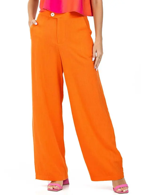 Endless - Calça Feminina Linho Strong Laranja 3