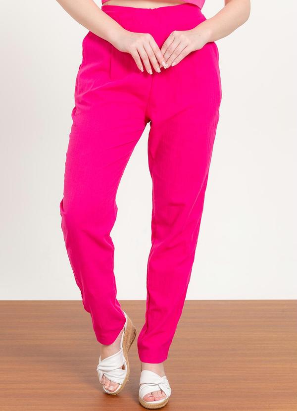 Gris - Calça Feminino Adulto com Forro Rosa