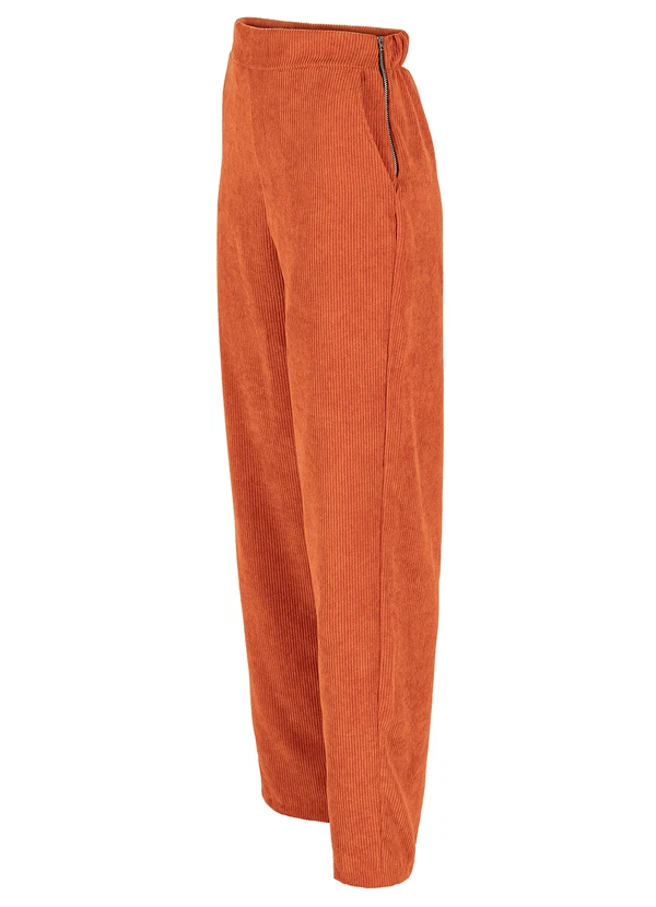 Quintess - Calça Ferrugem em Tecido de Cotelê 2